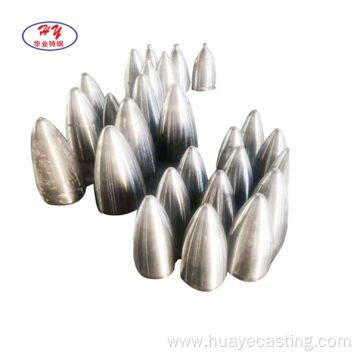 Precision casting point steel cone for seamless pipe